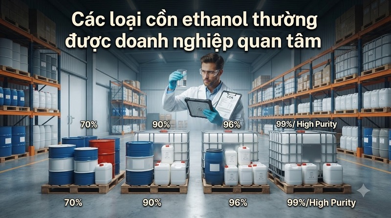 Tổng kho cồn ethanol – Nguồn cung số lượng lớn, ổn định cho doanh nghiệp